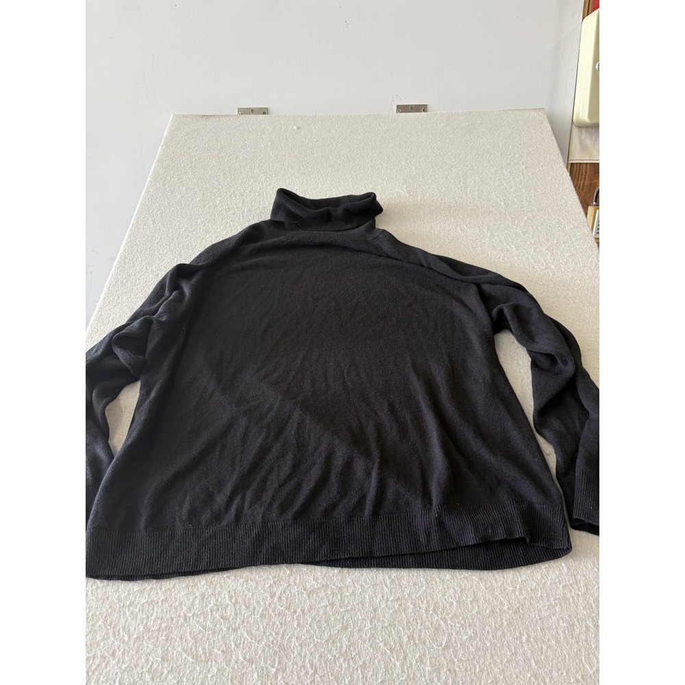 Karen Scott Sweater Womens 3X Black Turtleneck Long Sleeve Pullover Knit Plus